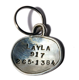 Sterling Silver | Hand-Stamped | Dog Tag | ID Tag