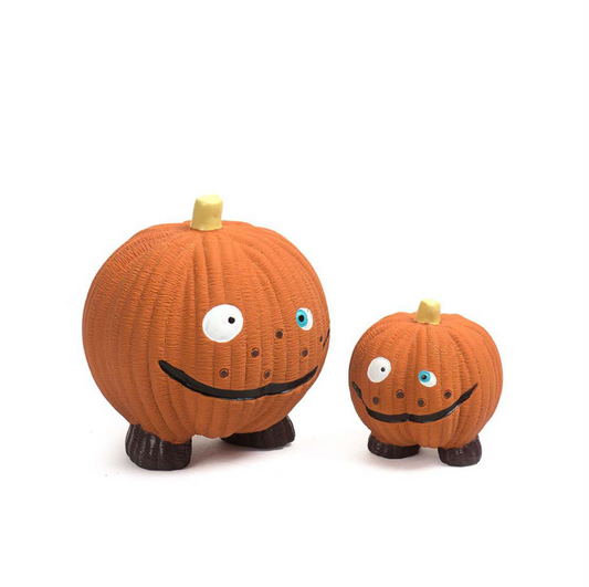 Halloween Pumpkin Ruff Tex Squeaky Ball - Dog Toy