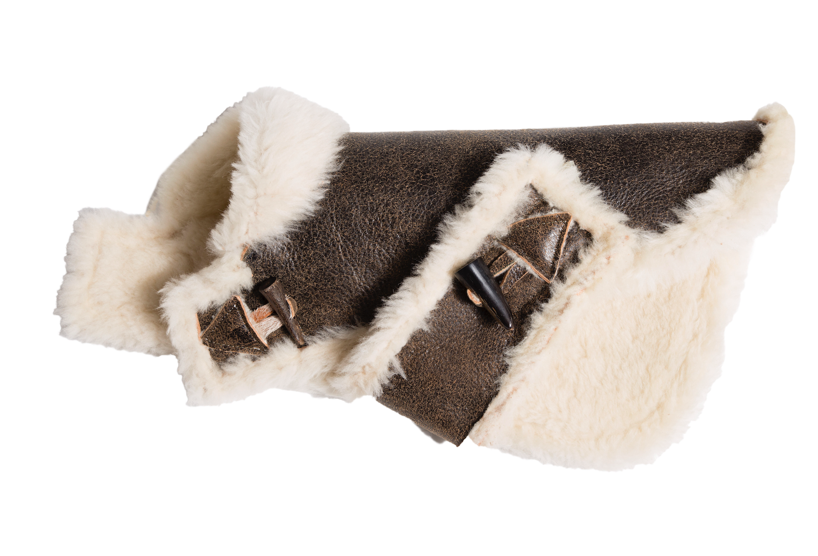 Genuine Brown Shearling Dog Coat