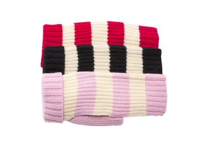 Wool Dog Sweater - Varsity Stripe, 3 Color Options