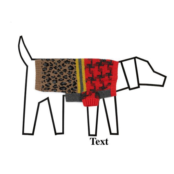 Ivory Leopard  & Brown Leopard Dog Sweater