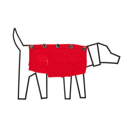 Pom Pom Cardigan - Red Dog Sweater