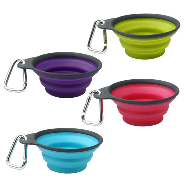 Travel Dog Bowl - Rubber Bowl - 3 Color Options