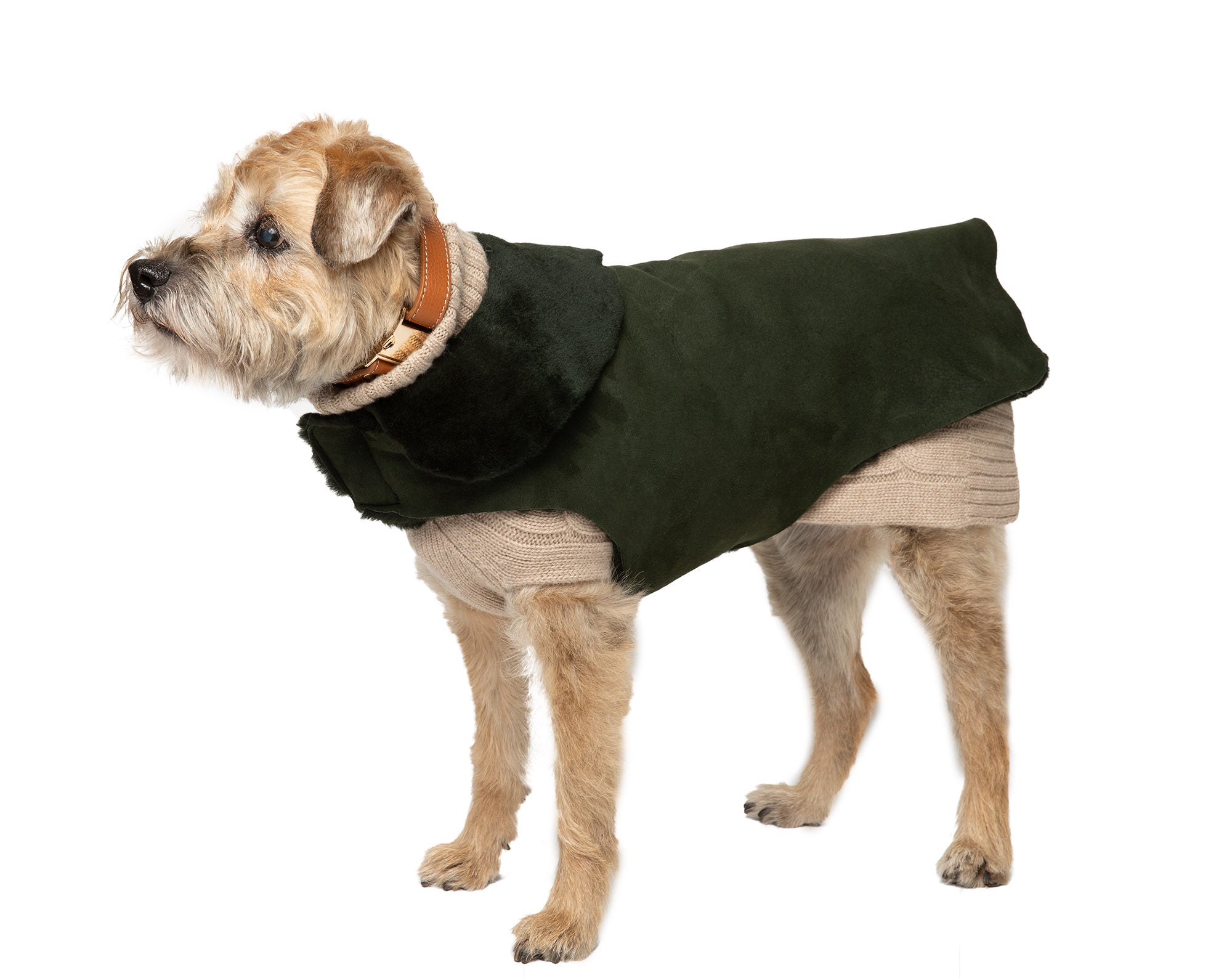 Hand-Cut Shearling Short Haired - Dog Coat - 4 Color Options